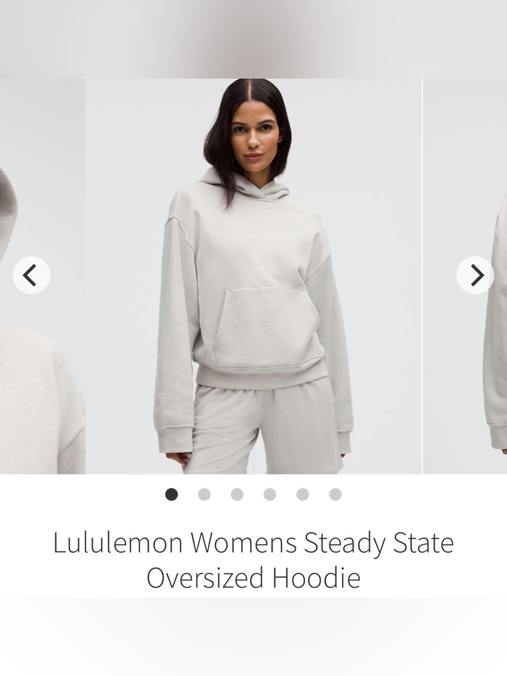 lululemon Women's Steady State Oversized Hoodie Onyx Grey